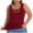 Wine, variant on Busydd Plus Size Women's Tank Tops Fashion Oversized Solid Color Sleeveless Summer Tops Casual Breathable Round Neck Tank Top with Built in Bra for Women L