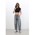 thumbnail image 4 of Banny Jeans Women's High Waisted Regular Fit Jeans, Blue, Size L, 4 of 7