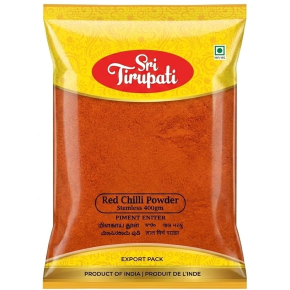 Sri Tirupati Poudre de Piment Rouge Moulu - 400 g