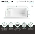 thumbnail image 3 of Kingston Brass Aqua Eden VTSB603221R, White 60" x 32" Anti-Skid Shower Base, 3 of 6