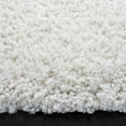 thumbnail image 4 of SAFAVIEH August Sophia Solid Shag Area Rug, Ivory, 6'7" x 6'7" Round, 4 of 8