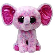 TY Beanie Boos - ELLIE the Pink Elephant (Glitter Eyes) (Medium Size - 9 inch)