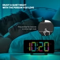 thumbnail image 4 of LED Digital Alarm Clock with 10 Color-Changing Night Light – Large Display, Adjustable Brightness, USB Charging Port – Perfect for Bedrooms, Living Rooms, and Offices（White）, 4 of 7