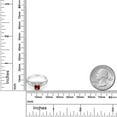 thumbnail image 4 of Gem Stone King 925 Sterling Silver Red Garnet Engagement Ring for Women (1.94 Cttw, Round 5MM, Gemstone October Birthstone, Size 9), 4 of 4
