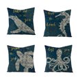 thumbnail image 1 of Wosthever 4 pack/lote fundas de cojines únicas fundas de almohada de animales marinos para funda de almohada de fácil cuidado regalo Decoración del hogar Estilo 2, 1 of 6