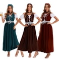 thumbnail image 4 of WTXUE Robes pour Femmes, Col Rond Germany Oktoberfest Robe Rétro pour Femmes Robe Robe de Performance sur Scène Manches Courtes (Vert, TG), 4 of 4