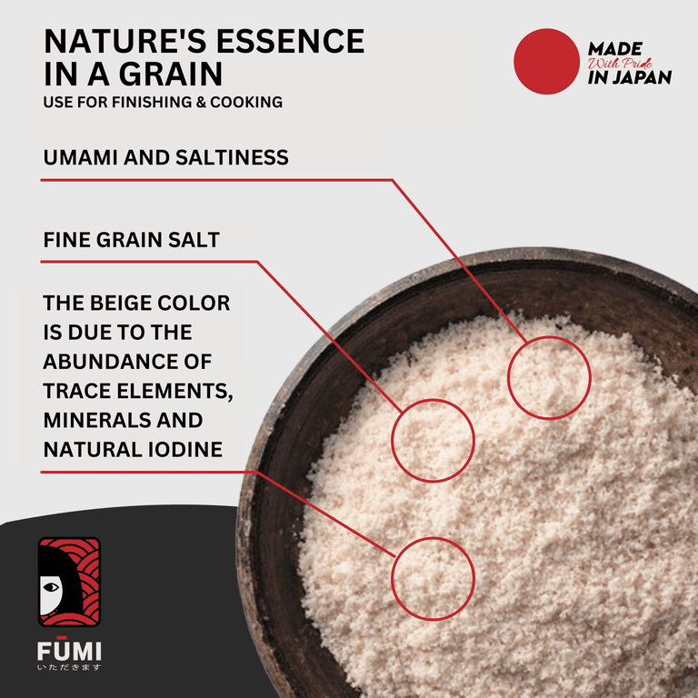 FMI Japanese Sea Salt, Handcrafted Gourmet, Mineral Rich, 3.53 oz FMI Japanese Sea Salt, Handcrafted Gourmet, Mineral Rich, 3.53 oz