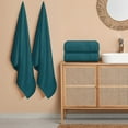 thumbnail image 3 of MALLONI HOME 4 Pack Bath Towel Set 27x54, 100% Ring Spun Cotton, Ultra Soft Highly Absorbent Machine Washable Hotel Spa Quality Bath Towels for Bathroom, 4 Bath Towels Teal, 3 of 7