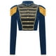 thumbnail image 3 of Chaqueta de juego de rol de maestro de ceremonias de circo para mujer, traje de espectáculo para festival, disfraz de Halloween, abrigo corto de terciopelo de manga larga con cuello alto, 3 of 5
