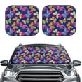 thumbnail image 2 of Hirioo Paint Butterflies for 2PCS Windshield Sun Shade Foldable | Front Windshield Shade for Sun, Heat and UV Rays-Large, 2 of 6