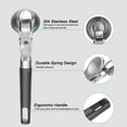 thumbnail image 3 of Uxcell Cucharón de Helado de 4 Onzas con Gatillo, Cucharón de Acero Inoxidable para Porciones de Galletas con Gatillo de Pulgar, Negro, 3 of 6
