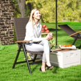 thumbnail image 2 of Outsunny Folding Dining Chair, Wicker Patio Chair with 5 Reclining Back, 2 of 9