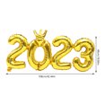thumbnail image 2 of 5 Ensembles Ballons en Aluminium Ballons Décoratifs du Nouvel An 2023 Ballons Chiffre Couronne, 2 of 8