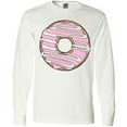 thumbnail image 3 of Inktastic Pink Donut, Donut Frosting, Donut Icing, Glaze Long Sleeve T-Shirt, 3 of 5