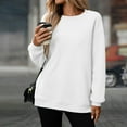 thumbnail image 5 of Oversized Crewneck Sweatshirt for Women with Pockets,Pullover Fall Fashion Tops with Pocket,Fall Causual Outfits, 5 of 9