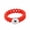 Red - Small (6 in.), variant on Snap Jewelry Silicone Bracelet with Interchangeable Charm Holder, Black Thin Style, Large 7.25 Inch