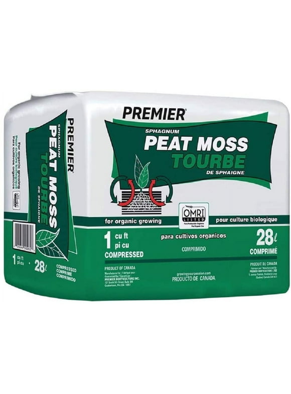 Premier Horticulture Pro Moss Horticulture Retail Peat Moss, 1 Cubic Feet