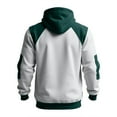 thumbnail image 5 of Men's Colorblock Hooded Sweatshirt, Oversized Casual Pullover Fleece Hoodie for Streetwear, Lounge,White,2XL, 5 of 5
