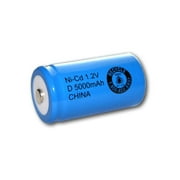 Exell 1.2V 5000mAh NiCD D Rechargeable Battery Button Top Cell