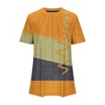 thumbnail image 4 of Fiudx Ofertas y Liquidaciones Top de Primavera/Verano de Manga Corta Informal de Moda con Cuello Redondo para Mujer, 4 of 5