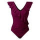 thumbnail image 4 of WILLBEST Traje de Baño Mujer Dos Piezas Trajes de Baño para Mujer Traje de Baño Lindo Traje de Baño con Cuello En V con Volantes, 4 of 4