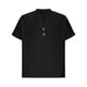thumbnail image 4 of Ceisia Men's Casual Cotton Linen Blend V-Neck Button Short Sleeve Henley Top Black XXXL Gifts, 4 of 8