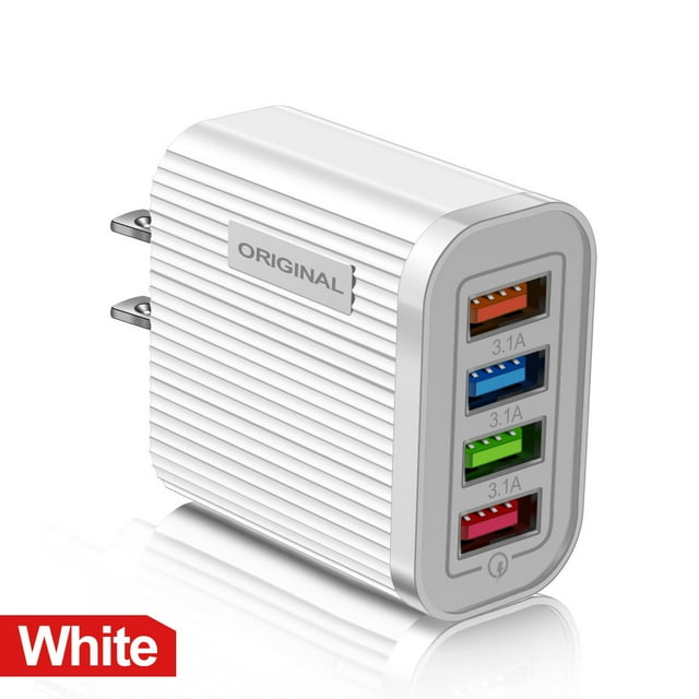 EGNMCR Écran Numérique Intelligent 2,4 A Convient à Android Chargeur USB Multiport Appareil de Chargement