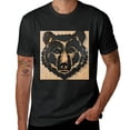 thumbnail image 2 of bear silhouette decorative art, design shirt, artistic display, T-shirt lover gift casual breathable men, women, boys, girls, children, 2 of 4