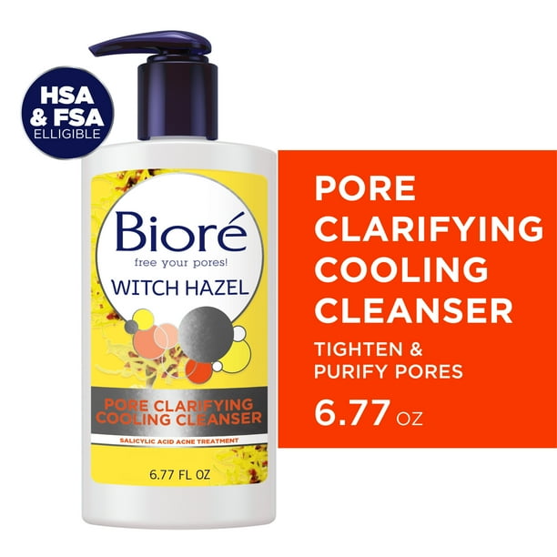 Biore Witch Hazel Clarifying Salicylic Acid Face Wash for Oily, Acne