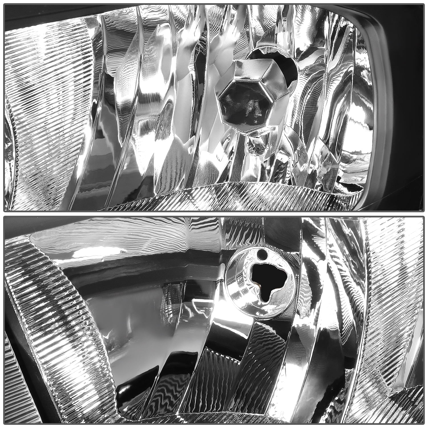 DNA MOTORING  For 15-18 Ford Focus OE Style Black Amber Corner  Headlight Lamps Pair