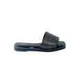 thumbnail image 2 of Women's Rhinestone Slip On Flat Slide Sandals, Black 6, 2 of 3