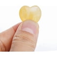 thumbnail image 4 of Marrywindix 15 Packs 0.8 Inch Healing Crystal Natural Yellow Jade Heart Love Carved Palm Worry Stone Chakra Reiki Balancing, 4 of 7