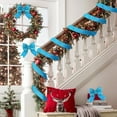 thumbnail image 4 of Duslogis Light Blue Ribbon for Christmas Tree Blue Christmas Ribbon Wired Glitter Ribbons Garland 2.5 Inch 10 Yards Thick Wired Ribbons for Gift Wrapping Party Decoration, 4 of 7