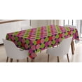 thumbnail image 1 of Rose Tablecloth, Romantic Theme Flower Petals Bouquets Lovers Valentine's Days Blossoms, Rectangle Satin Table Cover for Dining Room and Kitchen, 60" X 90", Lime Green and Multicolor, by Ambesonne, 1 of 2