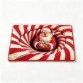 thumbnail image 3 of PoyoKee Christmas Decorations, Crystal Velvet 3D Santa Print Bathroom Rugs, Bath Mat for Entryway Porch Sink, Washable Rug for Household Indoor Xmas Decor, 3 of 7