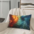 thumbnail image 5 of Balery Red And Blue Fire Peacock Bedding Queen Pillow Cases - Envelope Closure - Soft Brushed Microfiber Fabric - Shrinkage and Fade Resistant Pillow Cases-14"x20", 5 of 6