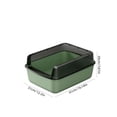 thumbnail image 3 of Semi-Enclosed Cat Litter Box with Top Entry Lid, High Sides for Splash Control, Odor Reducing Covered Litter Box with Spoon Filter, Size: 16.14x12.2x7.87 in, 3 of 6