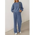 thumbnail image 5 of PRETTYGARDEN 2 Piece Sets For Women Fall Trendy Long Sleeve Sweatshirt Wide Leg Pants Loungewear Set Matching Sweatsuit, 5 of 10
