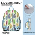 thumbnail image 5 of Geometric Boho Student Backpack – Ethnic Vintage Floral Pattern Lightweight School Bag for Students and Weekend Trips, 5 of 6