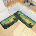 thumbnail image 7 of 2-Piece Kitchen Mat Set Non Slip Washable Floor Mats Decorative Rugs for Kitchen Sink Laundry Green and Yellow Sunset, 7 of 7