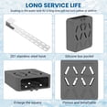 thumbnail image 5 of 2Pcs Adjustable Toilet Tank Tablet Holder Hanging Silicone Basket Carrier with Rustproof Hook for Bowl Cleaner and Bleach Tablet Hanger Pouch Organizer, 5 of 10