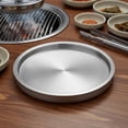 thumbnail image 4 of predolo Plato Redondo de Acero Inoxidable Reutilizable Bandeja para Barbacoa Coreana Resistente Al Óxido Plato de Fondo Plano Engrosado para Restaurantes, 4 of 9