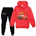 thumbnail image 3 of Ropa deportiva para niños de Pixar Cars Lightning McQueen, trajes para niñas, sudadera con capucha informal, pantalones negros, ropa de abrigo para niños, conjuntos para bebés, 3 of 5
