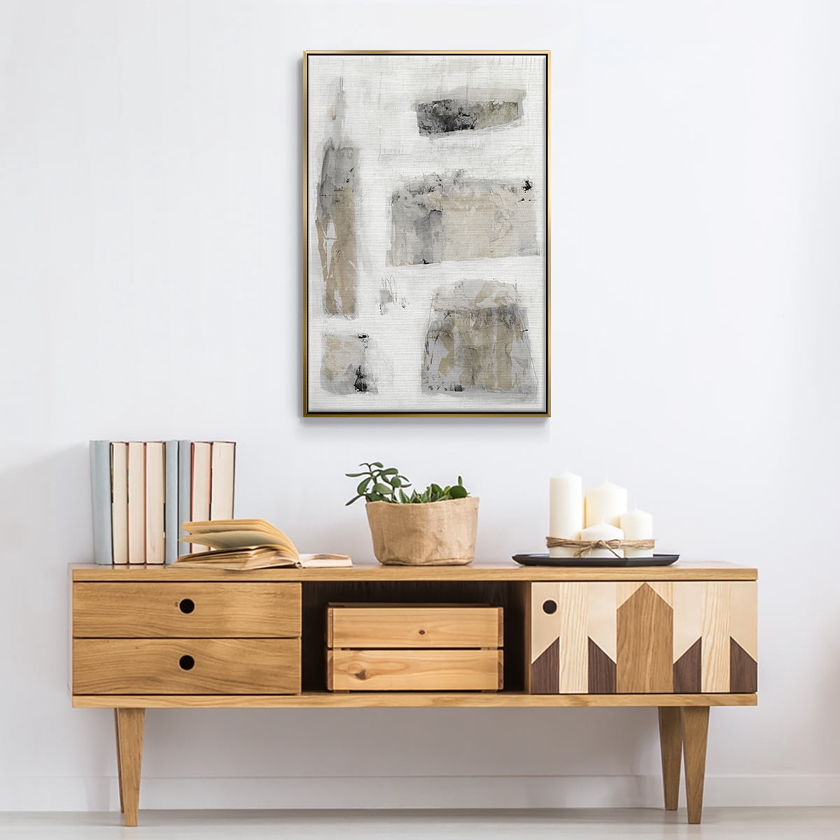 A Simple Love II V30 Framed Premium Gallery Wrapped Canvas - Ready to Hang - 17 x 25 - Gold Floating Frame