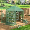 thumbnail image 6 of Polar Aurora 9.4x9.4x8.2 ft Walk-in GreenHouse,with Heavy-Duty Metal Frame and 180g Double Layer PE Cover, Indoor and Outdoor Green House Kit for Garden/Patio/Backyard, 6 of 7