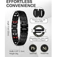 thumbnail image 2 of Mens Magnetic Bracelet Titanium Steel Magnetic Bracelet with Double Row 4 Elements Magnets,Father's Day Gifts, 2 of 7