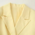 thumbnail image 7 of XPMWRP Women's Blazers Business Dressy Evening Party Coats Long Sleeve Open Front Lapel Suit Jackets Work Blazer with Pockets Yellow M, 7 of 7