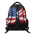 thumbnail image 2 of Chririnla USA Patriotic Stripes Pattern Lightweight Kids Backpack with Side Pockets Soft Funny Backpack, Multi-Pocket 17 Inch Kids Backpacks for Elementary Travel, 2 of 9