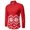 Red, variant on Mens Christmas Shirts Santa Claus Party Long Sleeve Button Down Shirts