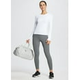 thumbnail image 5 of BALEAF Long Sleeve Sweat Shirts For Women Seamless Tight with Thumb Holes Running White L, 5 of 6